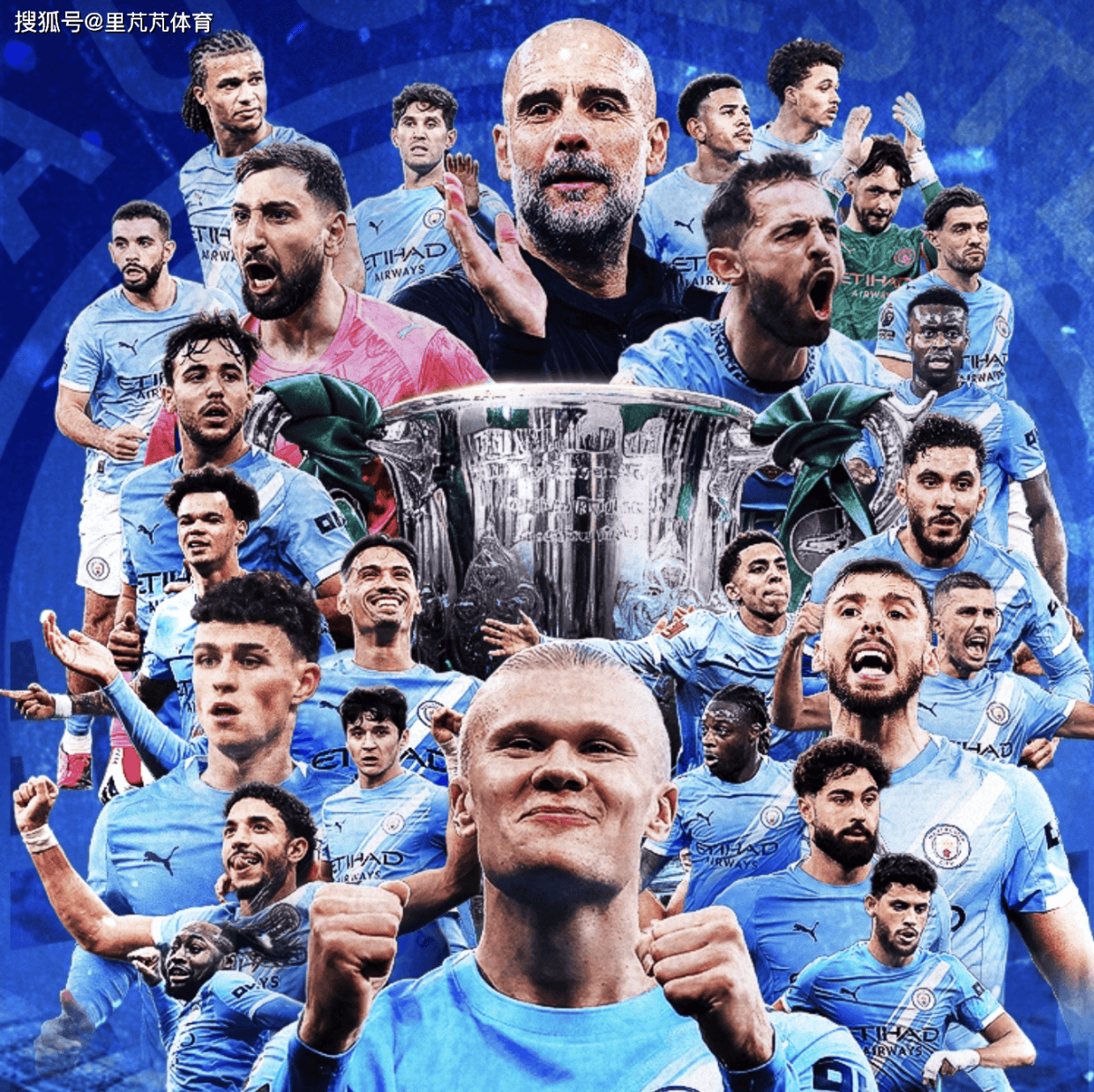 瓜帅40冠里程碑！曼城2-0阿森纳捧起联赛杯，终结枪手不败神话